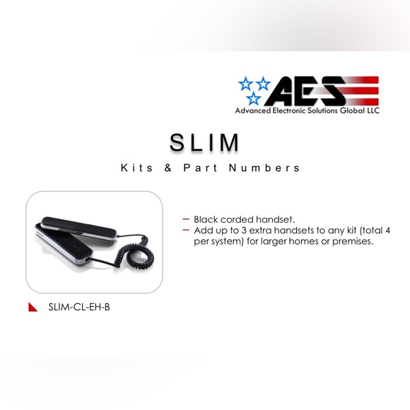 Black wall mounted handset - Picture 3 of 4